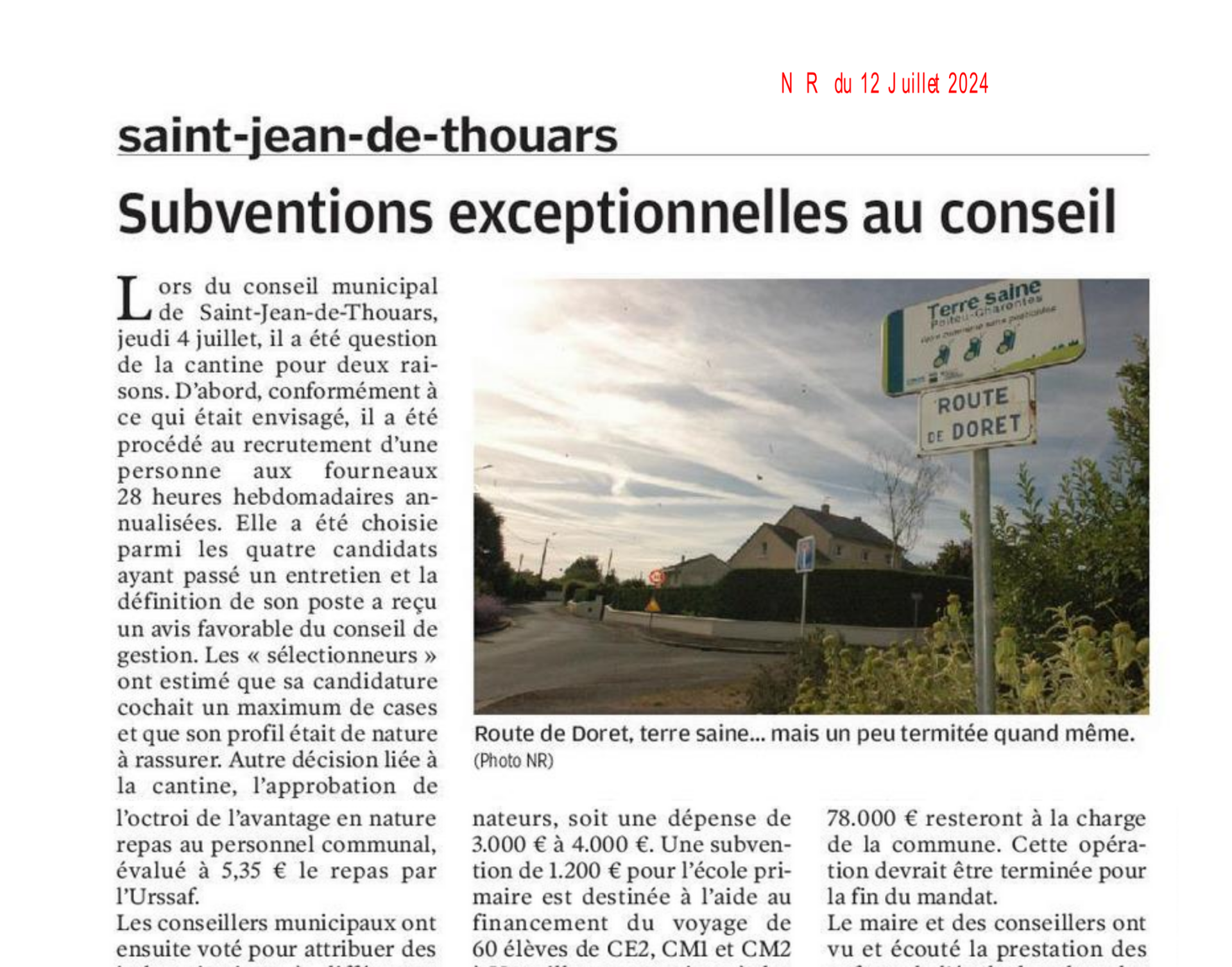 Article NR12 07 2024 Subventions